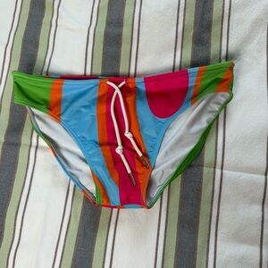 Colorful Striped Men’s Swim Brief